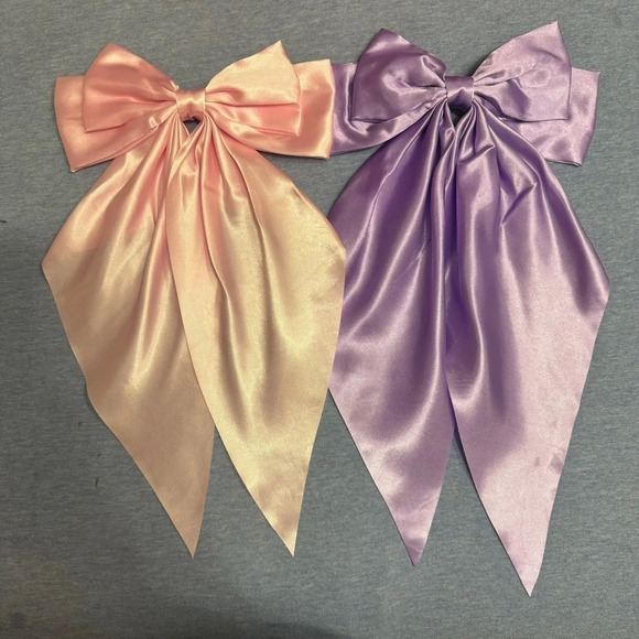 Large  Satin Bow Hairclip - Picture 7 of 12